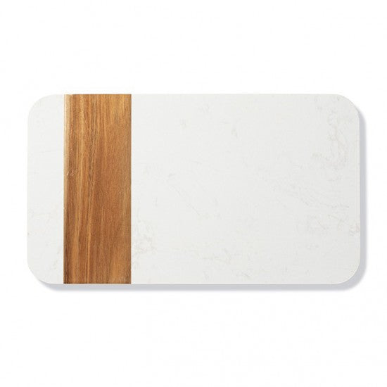 Tabla de Acacia y Mármol Combinada