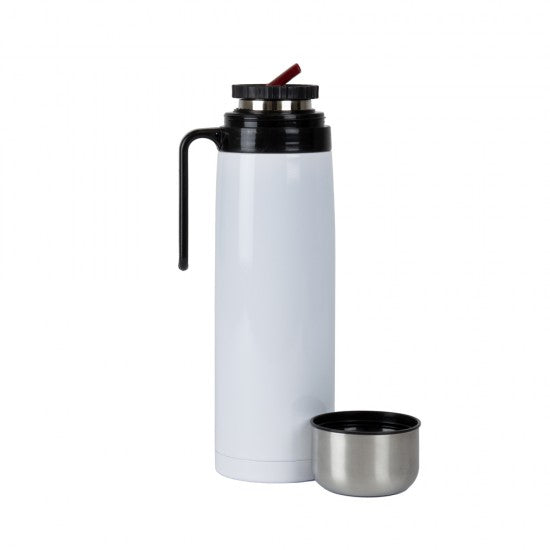 Termo Clasico de Acero 1L Blanco